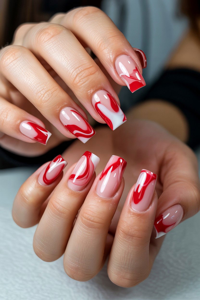 Gel Marble Nails - 25 Marble Valentine's Day Nail Ideas