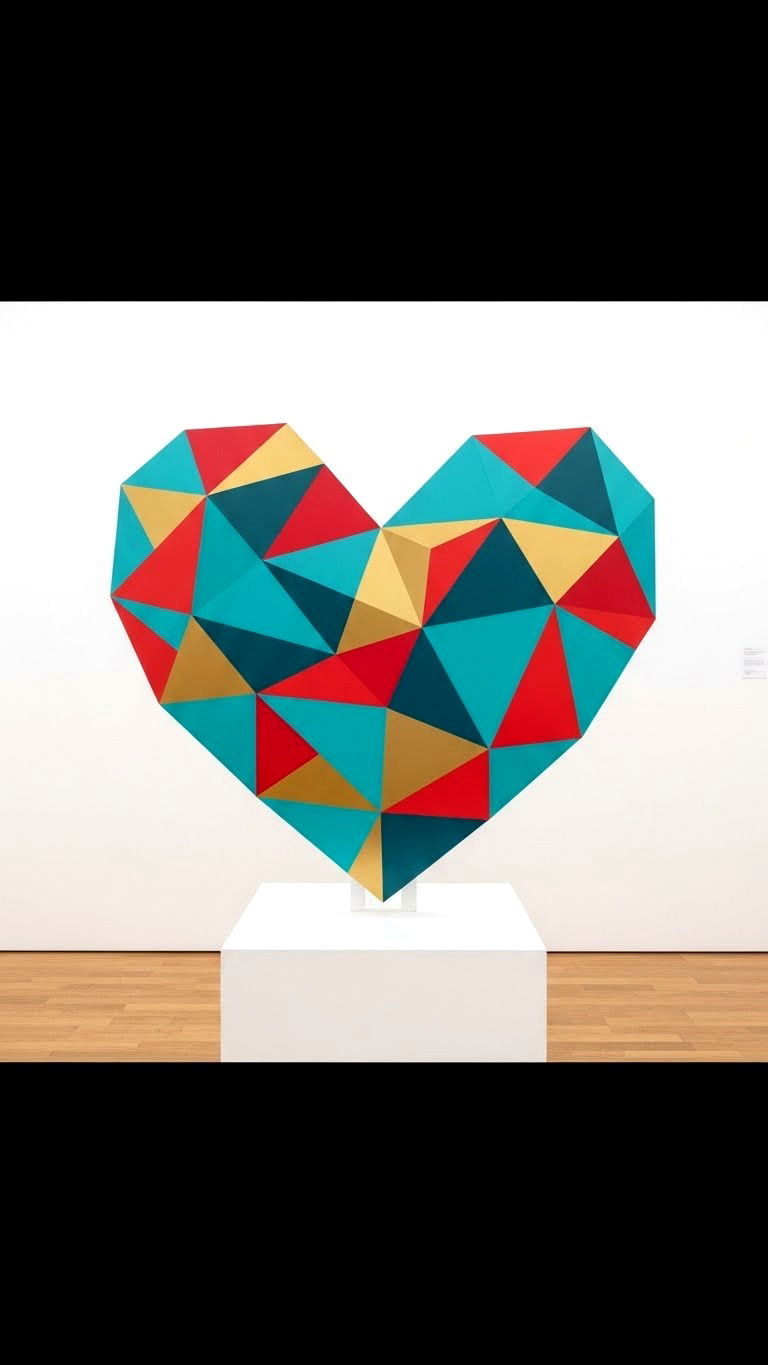 Geometric Heart Pattern - 25 valentine's day card designs