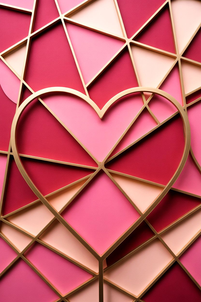 Geometric invitation - 25 Valentine's Day Party Invitation Ideas