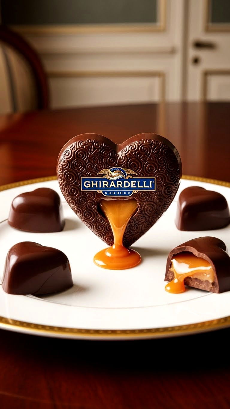 Ghirardelli caramel hearts - 25 valentine's day heart candy