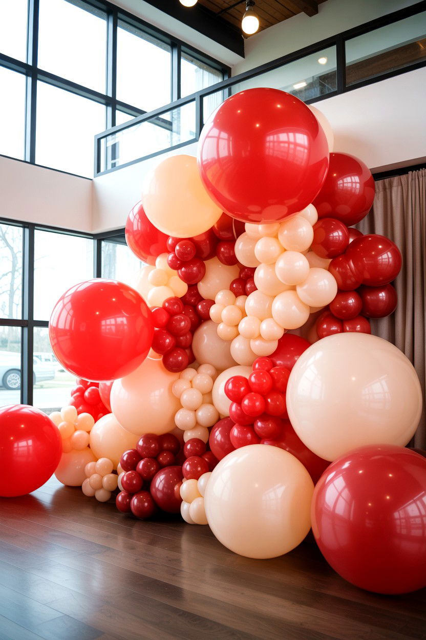 Giant balloon garland - 25 Valentine's Day Balloon Garland Ideas