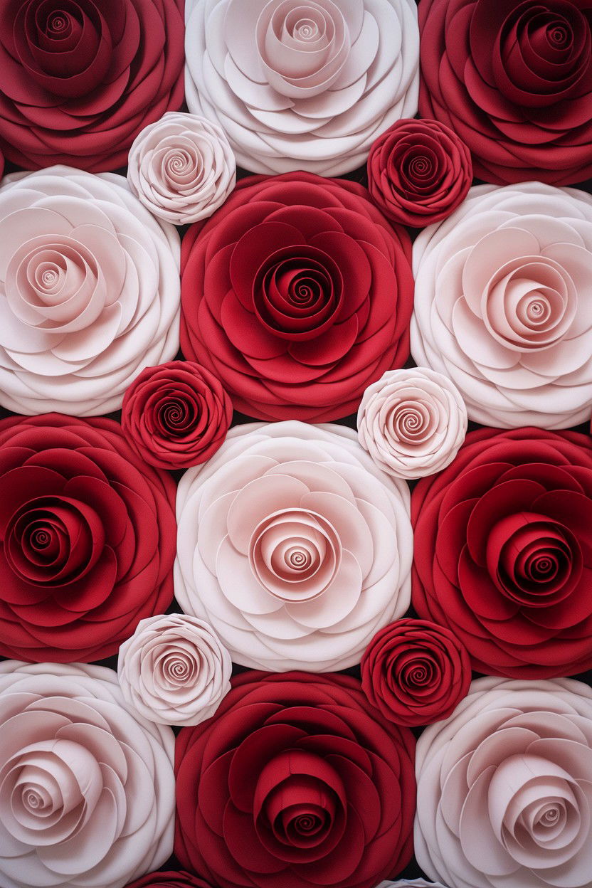 Giant flower wall - 25 Valentine's Day Flower Wall Ideas