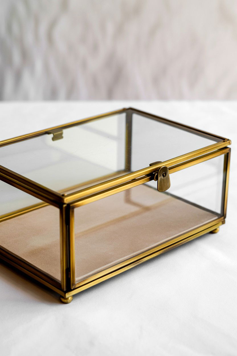 Glass Display Jewelry Case - 25 Valentine's Day Jewelry Box Ideas