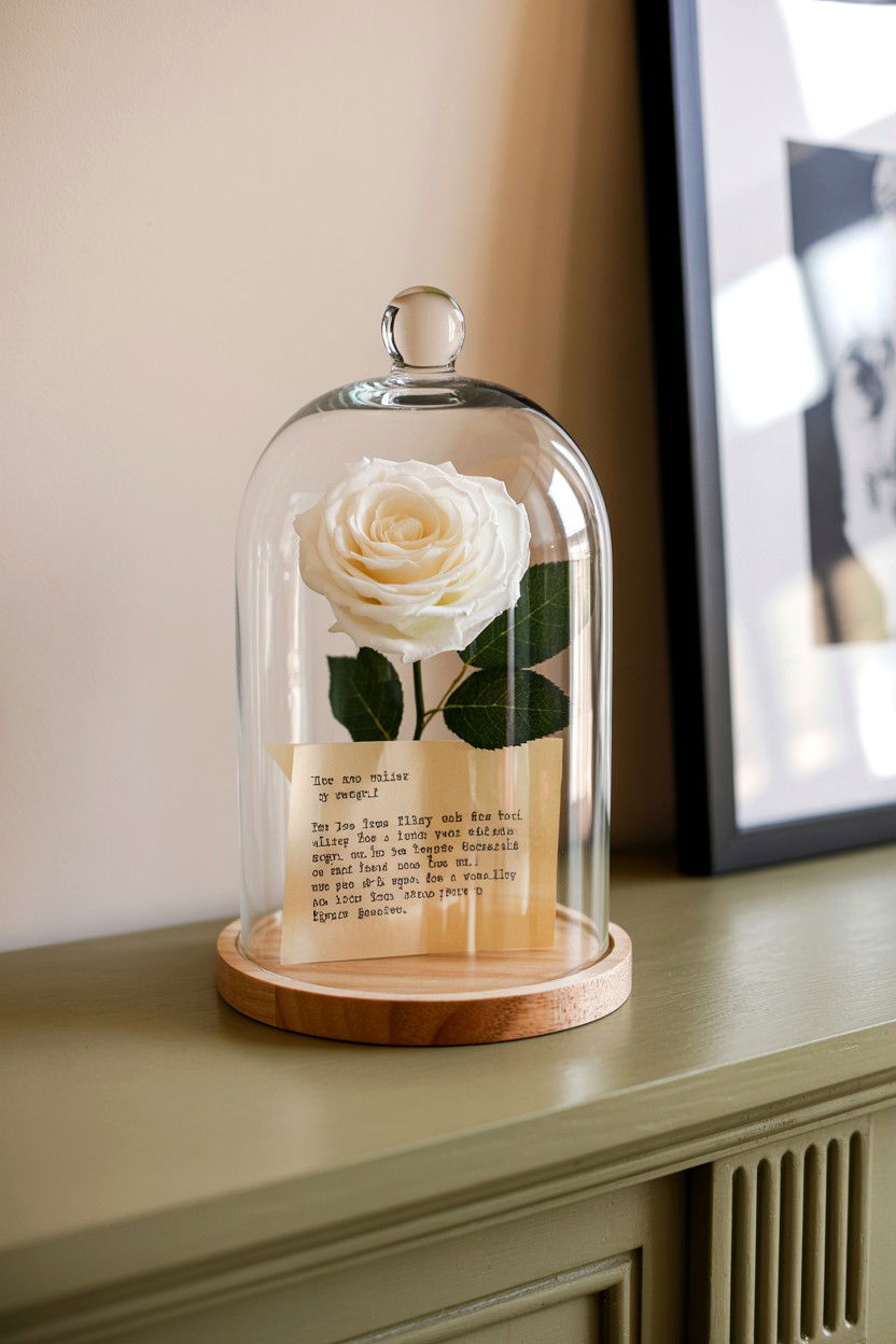 Glass cloche display - 25 Scandinavian Valentine's Day Decor Ideas