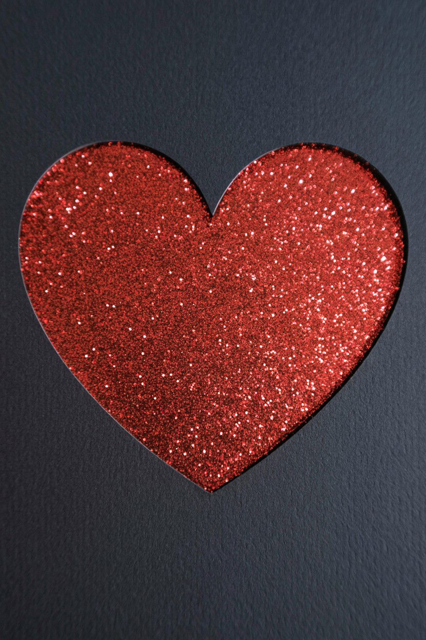 Glitter Cardstock Card - 25 Layered Valentine's Day Card Ideas