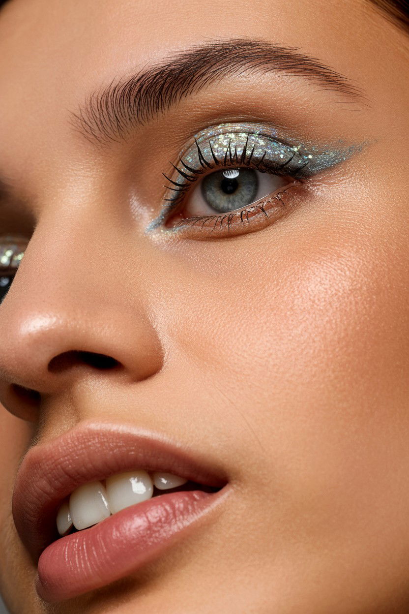 Glitter Eyeshadow - 25 Valentine's Day Makeup for Beginners