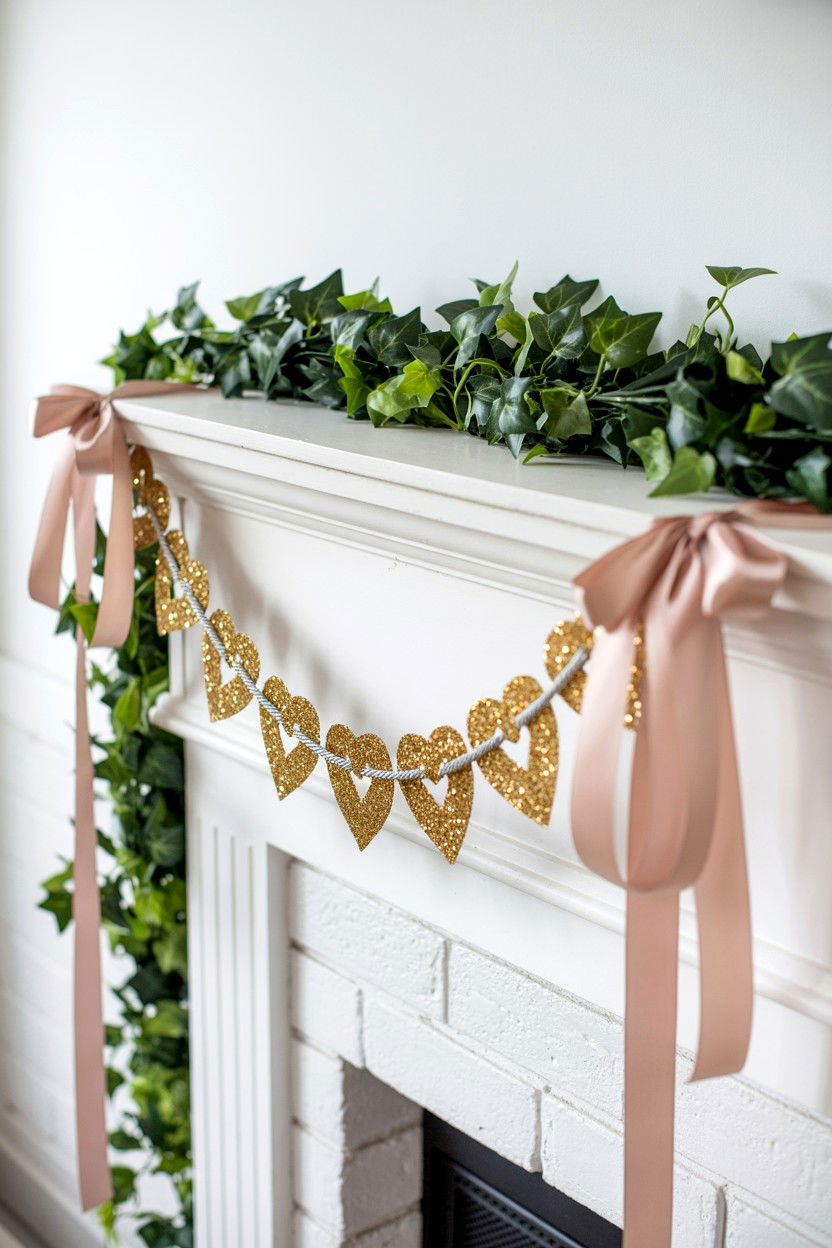 Glitter Garland - 25 Glam Valentine's Day Decor Ideas