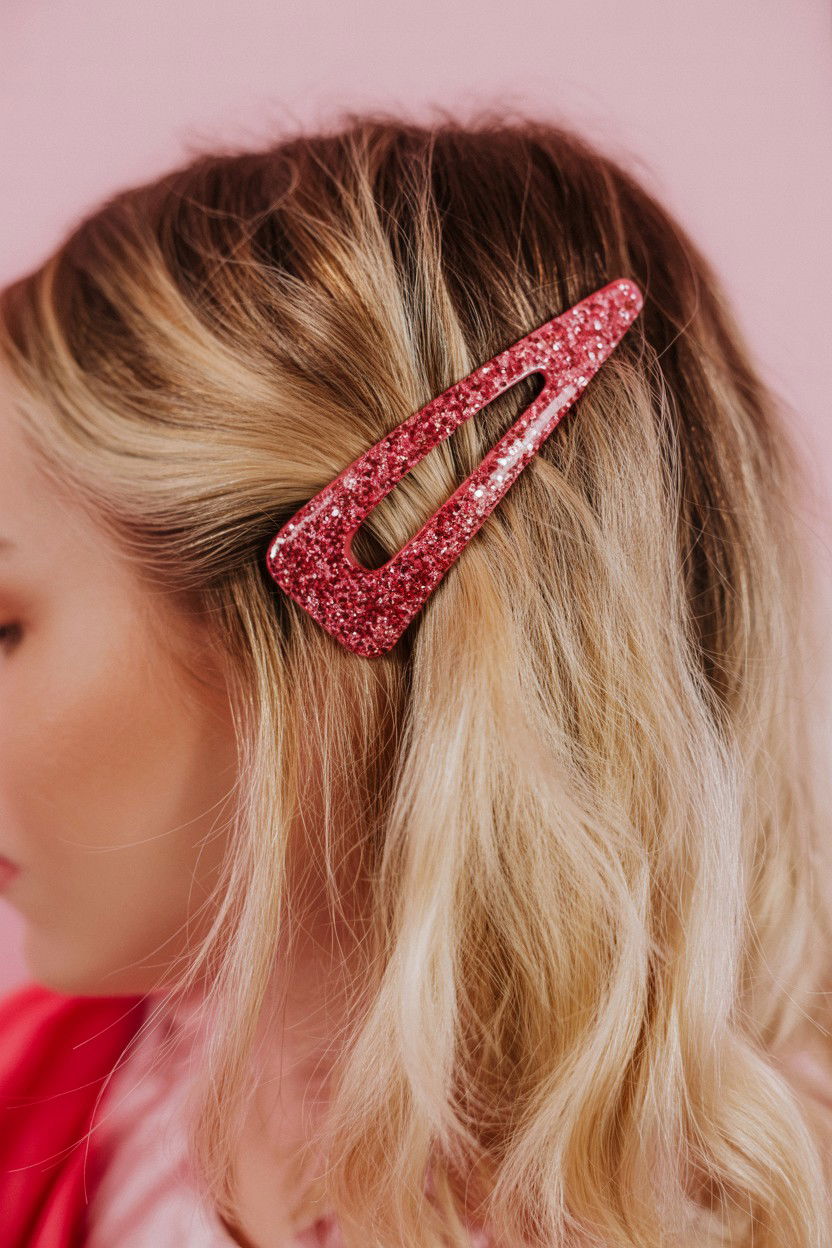 Glitter Hair Clip - 25 Valentine's Day Hair Accessories