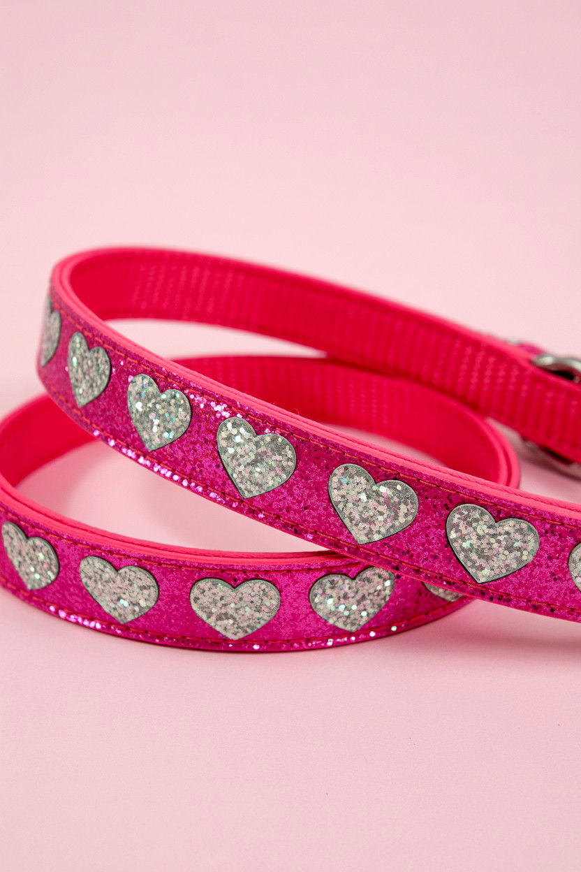 Glitter Heart Pet Leash - 25 Valentine's Day Pet Leash Ideas