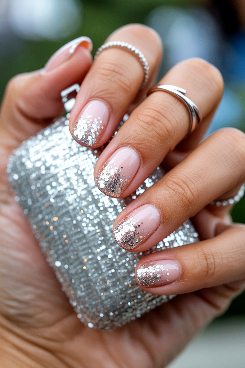Glitter Ombre Press On Nails - 25 Valentine's Day Press On Nail Ideas