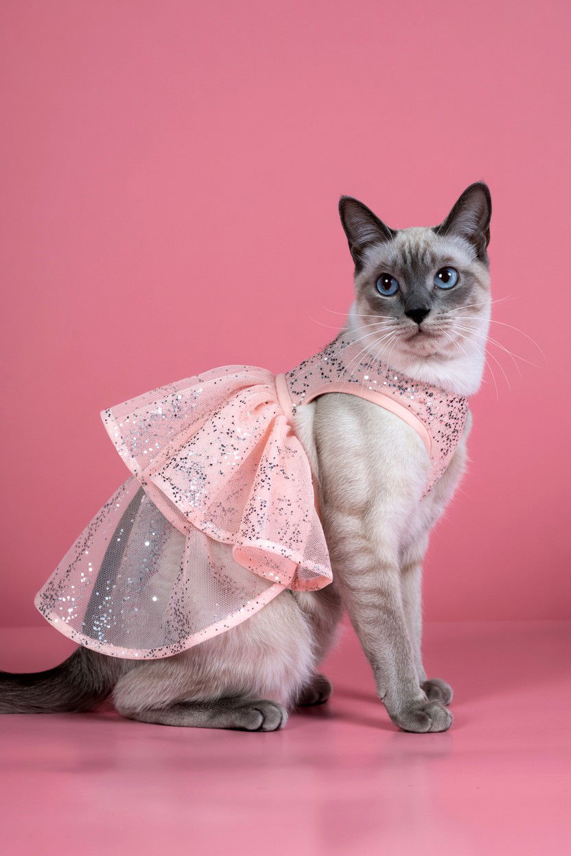 Glitter mesh cat dress - 25 Valentine's Day Pet Dress Ideas