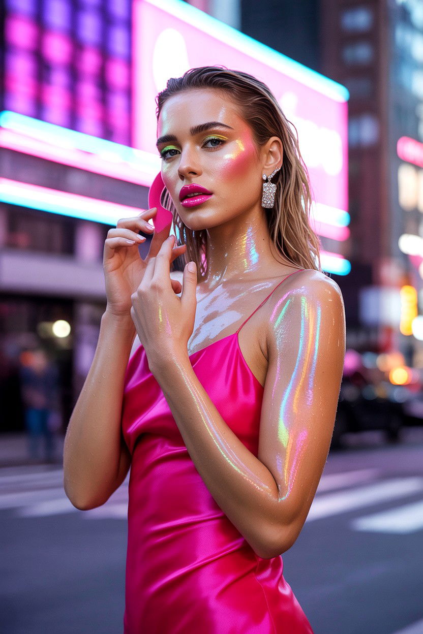 Glossy lips - 25 Glamorous Valentine's Day Makeup