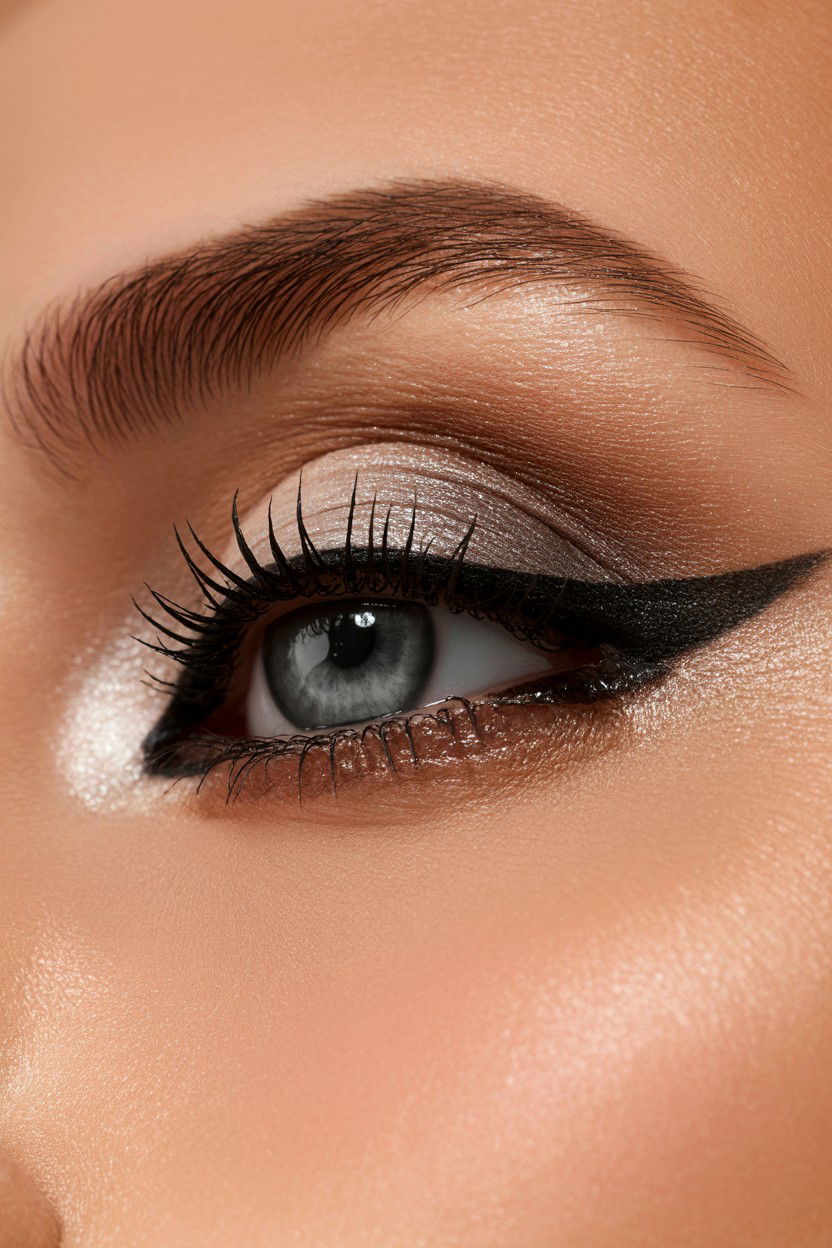Glossy smoky lid - 25 Smoky Eye Valentine's Day Looks