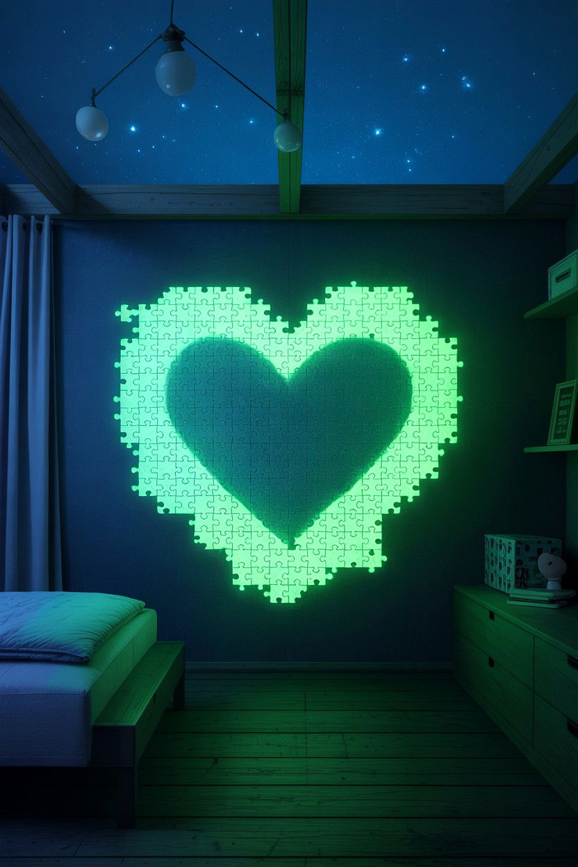 Glow In The Dark Puzzle - 25 Valentine's Day Puzzle Photo Ideas