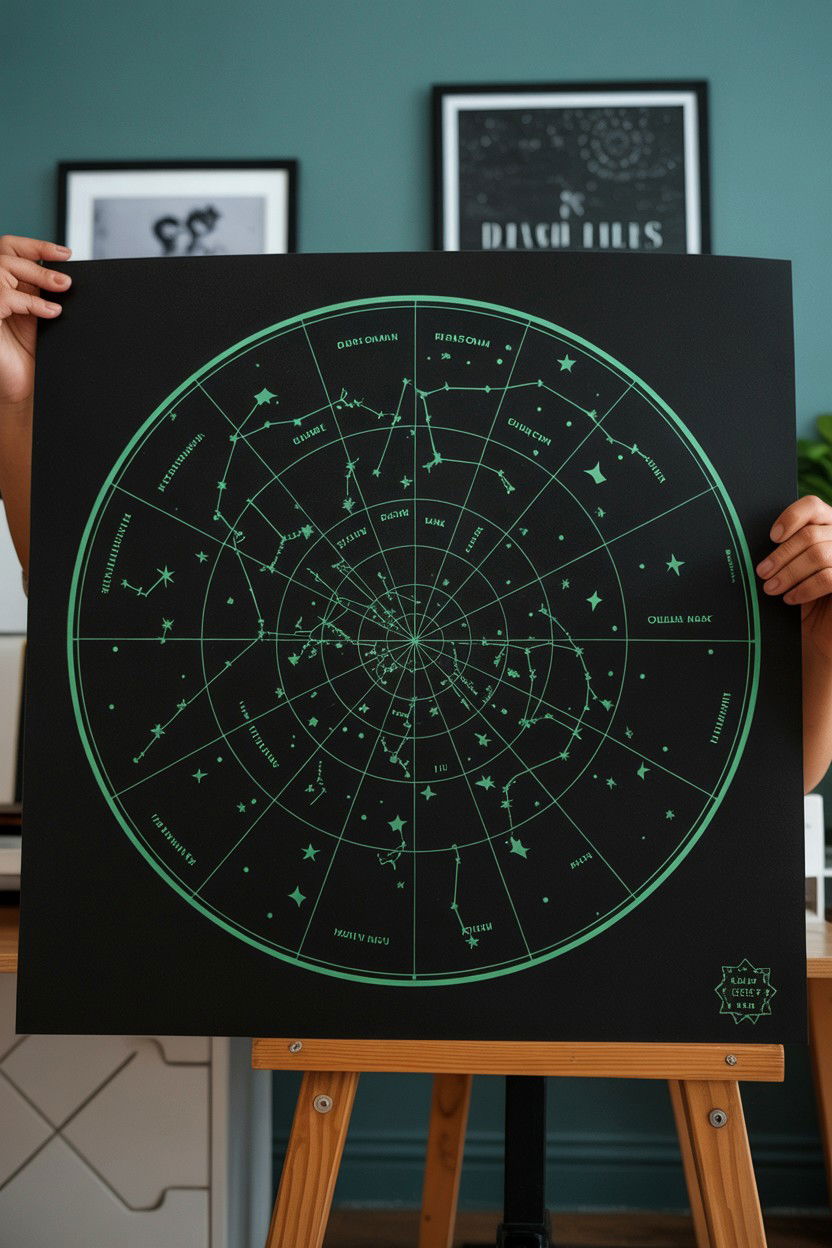 Glow In The Dark Star Map - 25 Valentine's Day Star Map Ideas