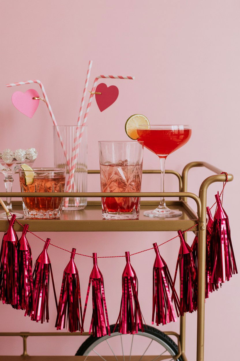 Gold Bar Cart - 25 Maximalist Valentine's Day Ideas