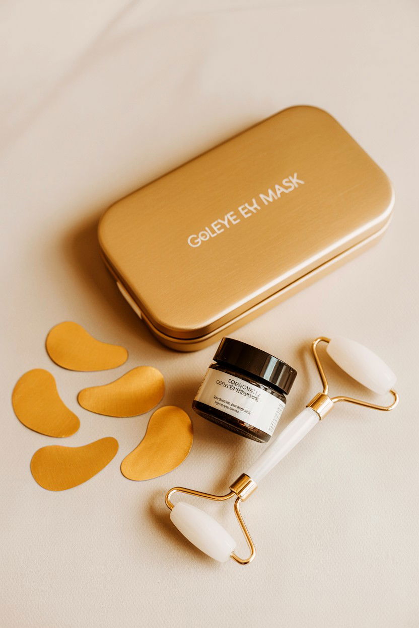 Gold Eye Mask Kit - 25 Valentine's Day Pamper Gift Basket Ideas