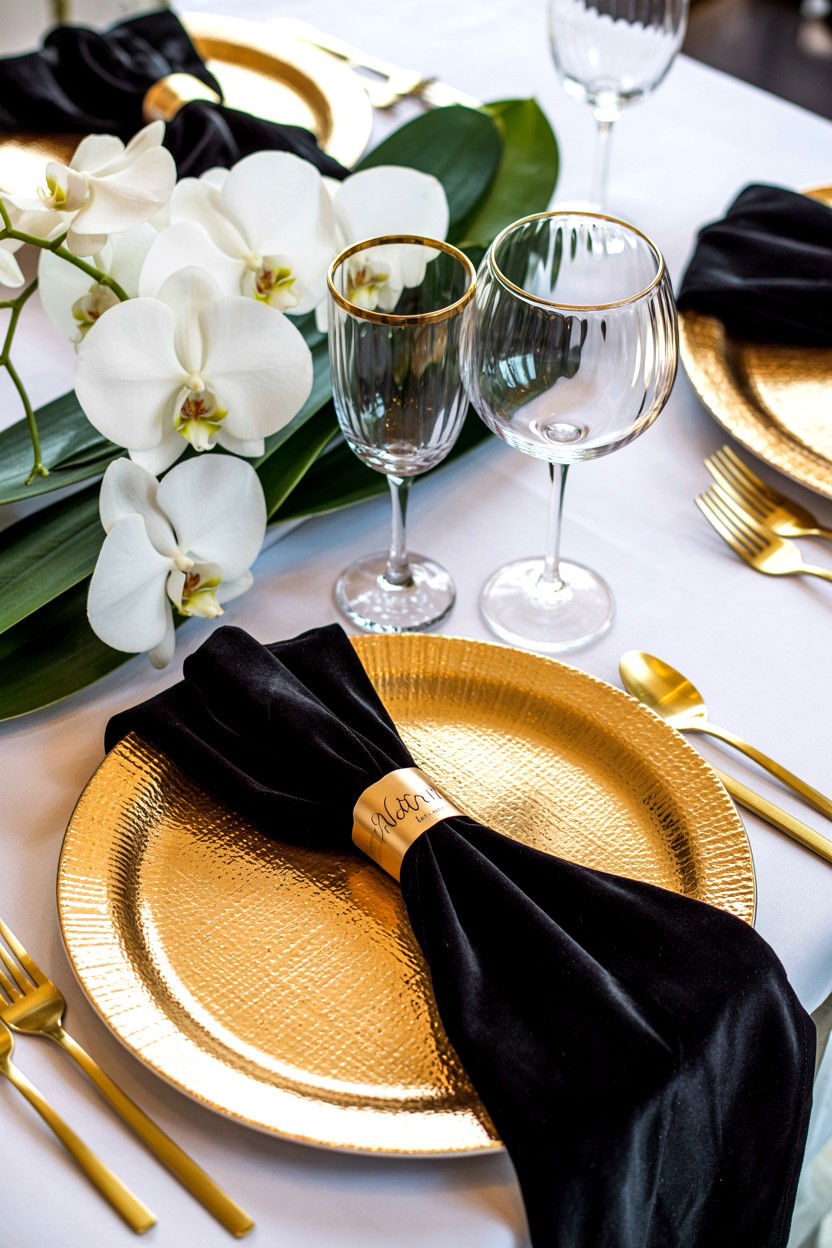 Gold Foil Plates - 25 Valentine's Day Dinnerware Ideas