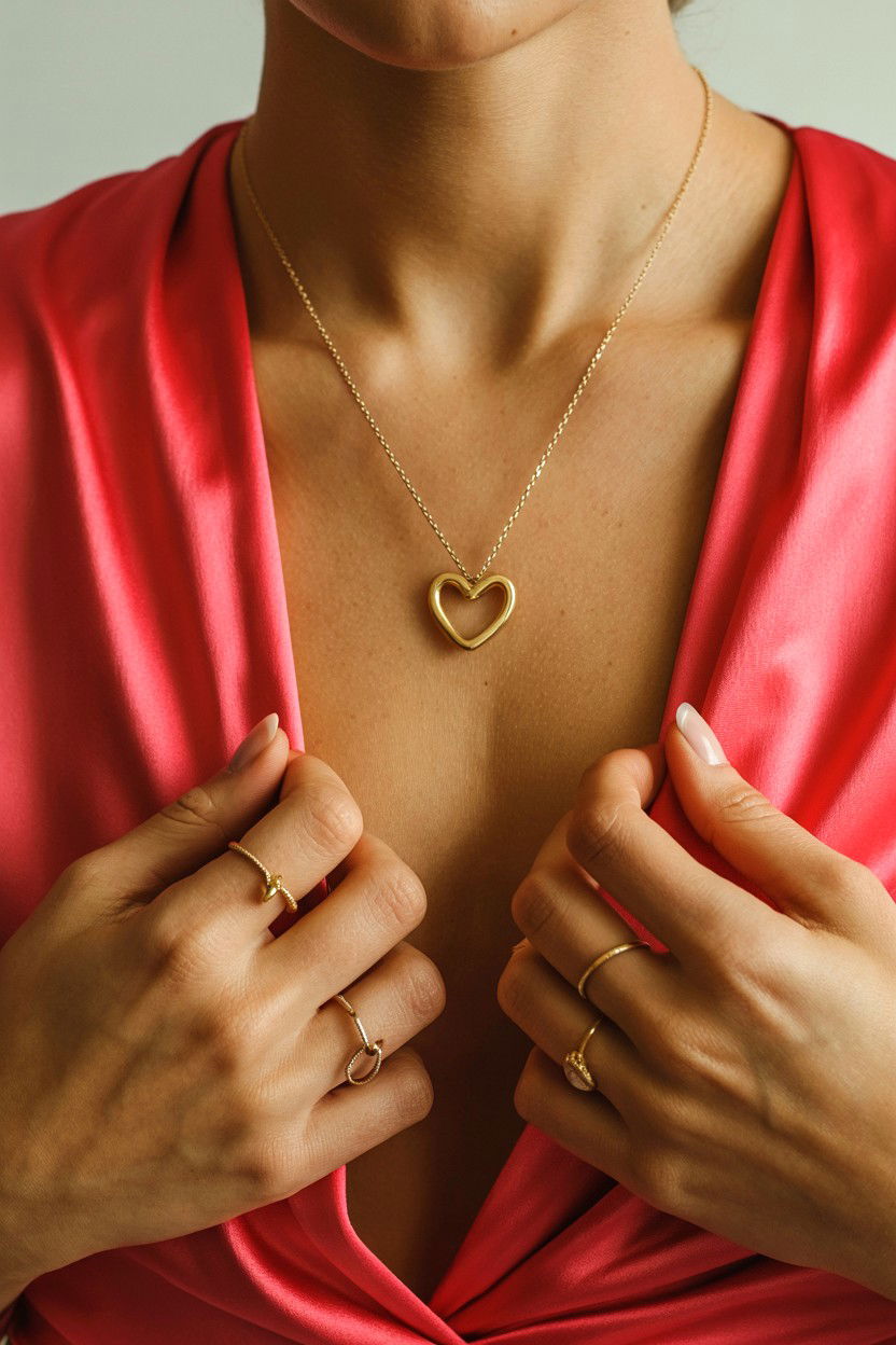Gold Heart Necklace - 25 Jewelry Valentine's Day Gifts for Her