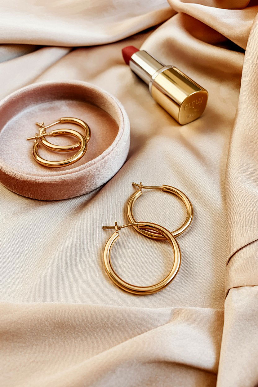 Gold Hoop Earrings - 25 Aesthetic Valentine's Day Gifts for Her