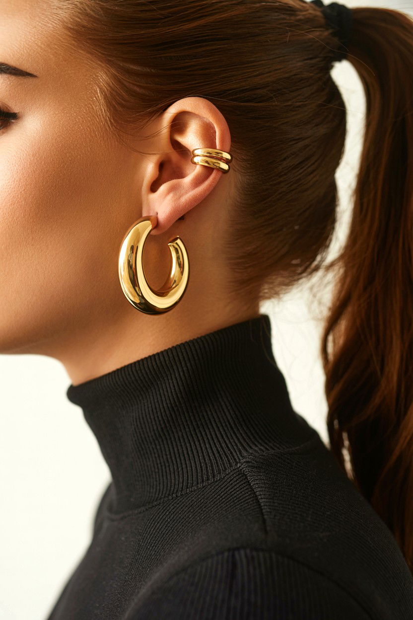 Gold Hoop Earrings - 25 Valentine's Day Jewelry Gift Ideas