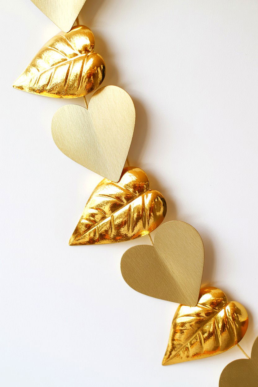 Gold Leaf Garland - 25 Valentine's Day Garland Ideas