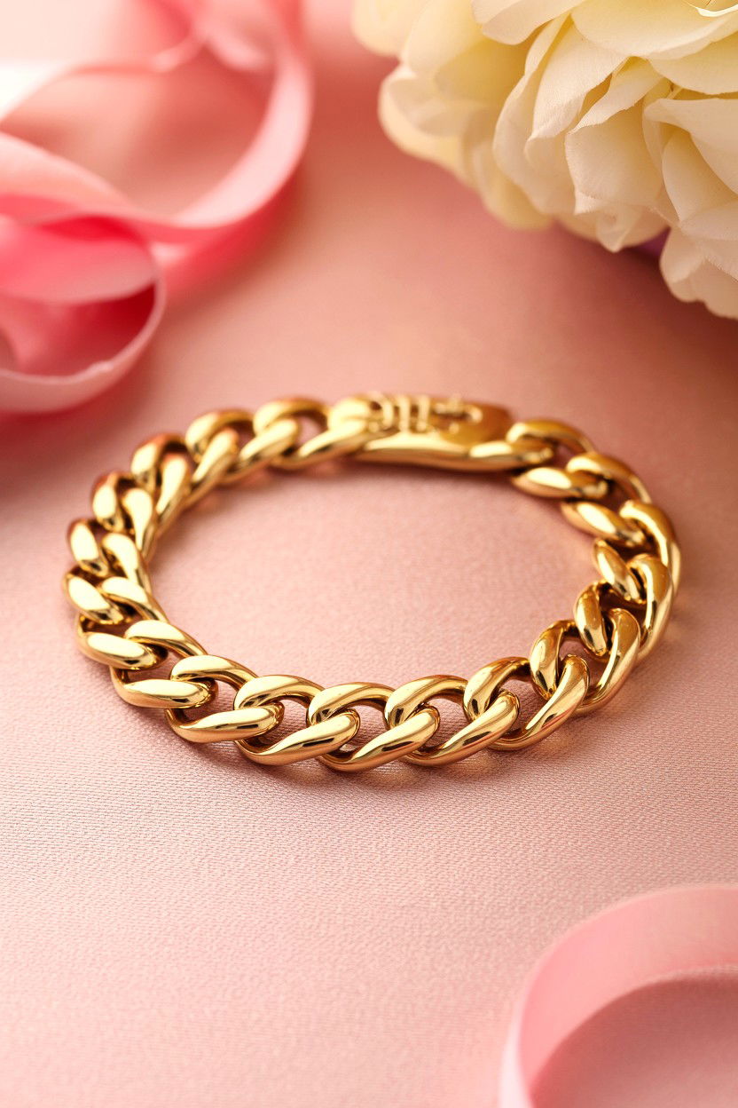 Gold Link Bracelet - 25 Valentine's Day Bracelet Ideas