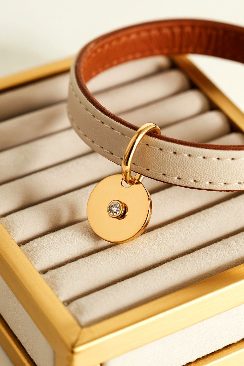 Gold Plated Pet ID - 25 Valentine's Day Pet Tag Ideas