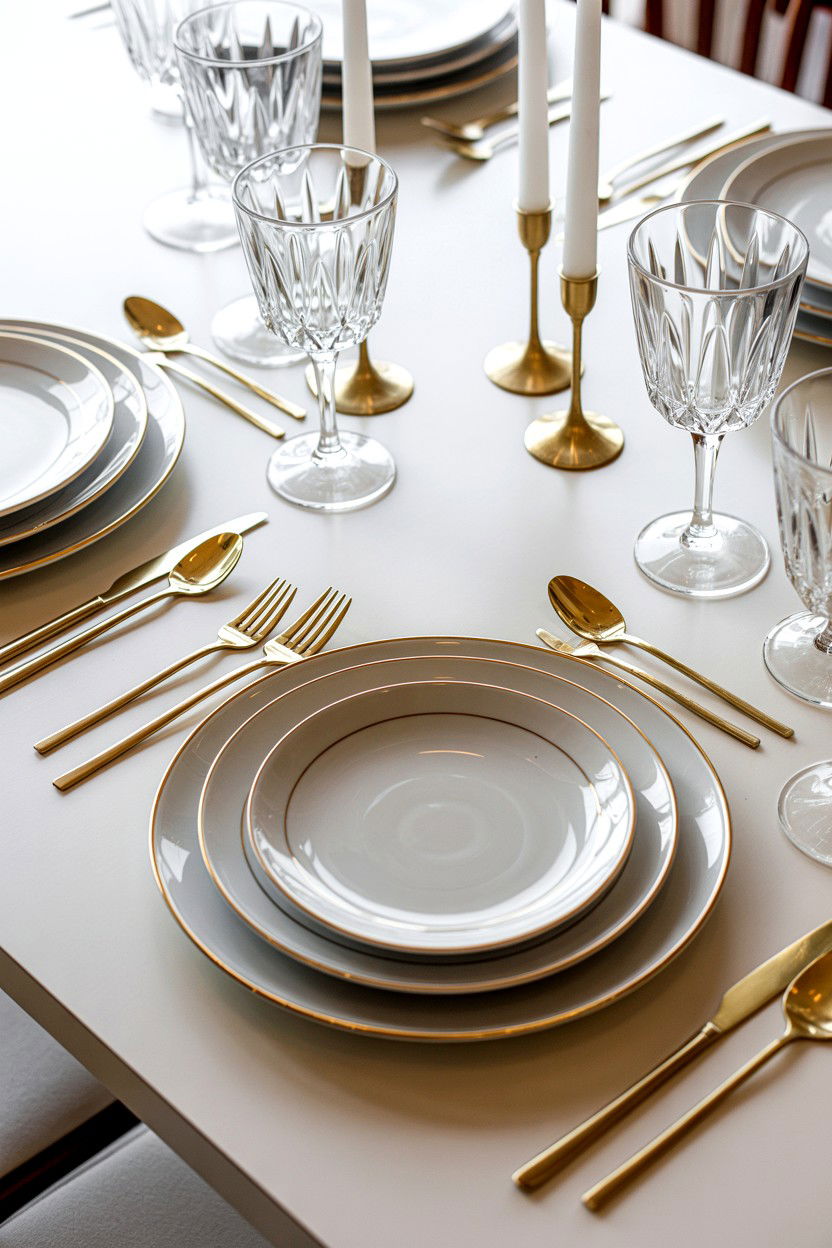 Gold Rimmed Dinnerware - 25 Valentine's Day Dinnerware Ideas