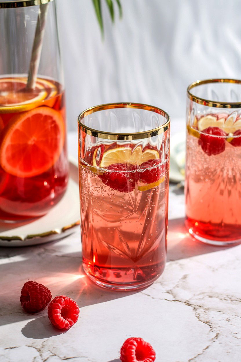 Gold Rimmed Glassware - 25 Valentine's Day Tea Ideas