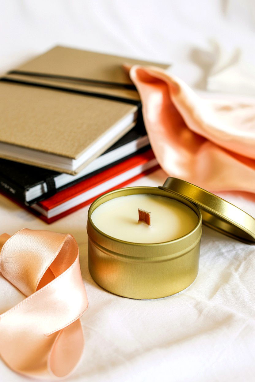 Gold Tin Travel Candle - 25 Valentine's Day Scented Candle Ideas
