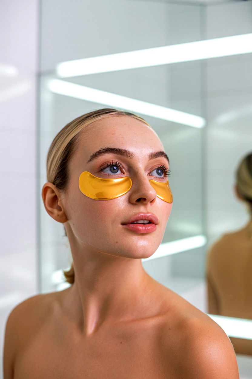 Gold under eye masks - 25 Valentine's Day Spa Day Ideas