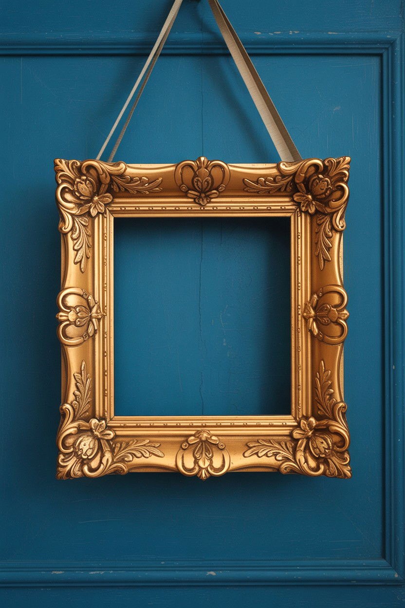 Golden Frame Prop - 25 Valentine's Day Photo Booth Ideas