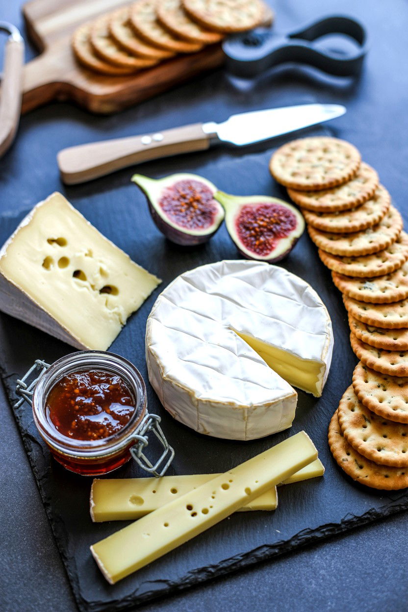 Gourmet Cheese And Cracker Tray - 25 Valentine's Day Snack Gift Basket Ideas