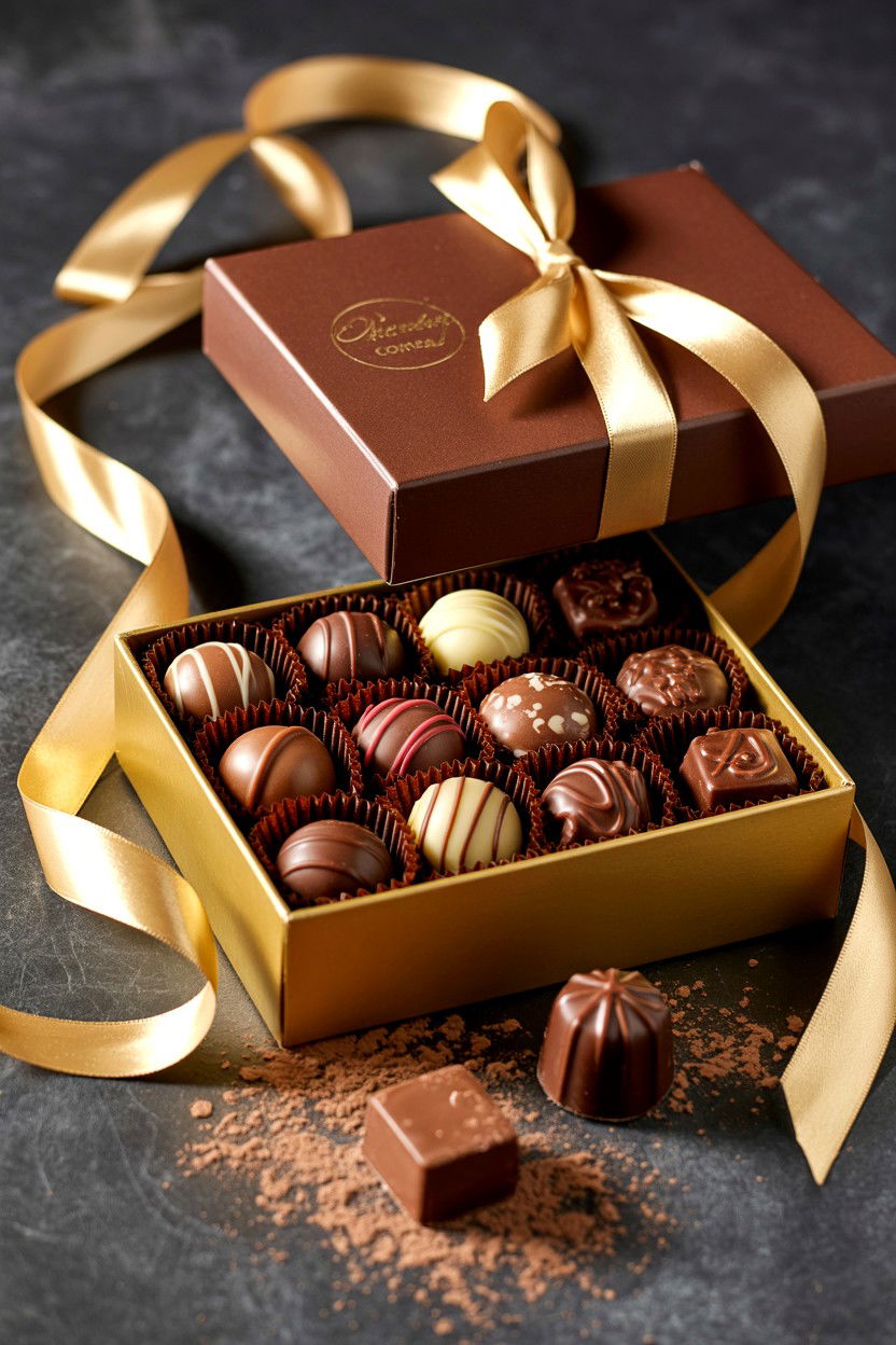 Gourmet Chocolate Box - 25 Romantic Gifts for Boyfriend on Valentine's Day