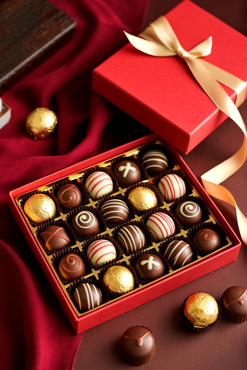 Gourmet Chocolate Box - 25 Valentine's Day Doorbell Surprise Ideas
