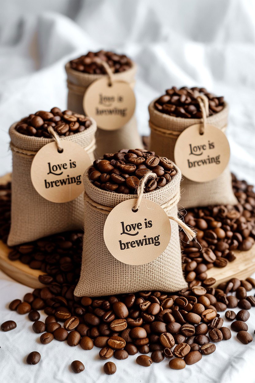 Gourmet Coffee Beans - 25 Valentine's Day Wedding Favor Ideas
