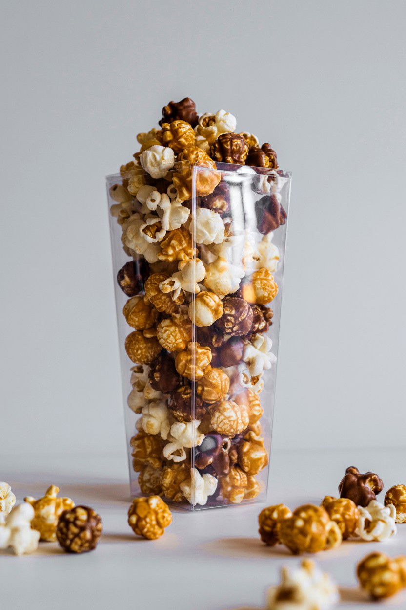 Gourmet Popcorn Box - 25 Valentine's Day Clear Box Ideas