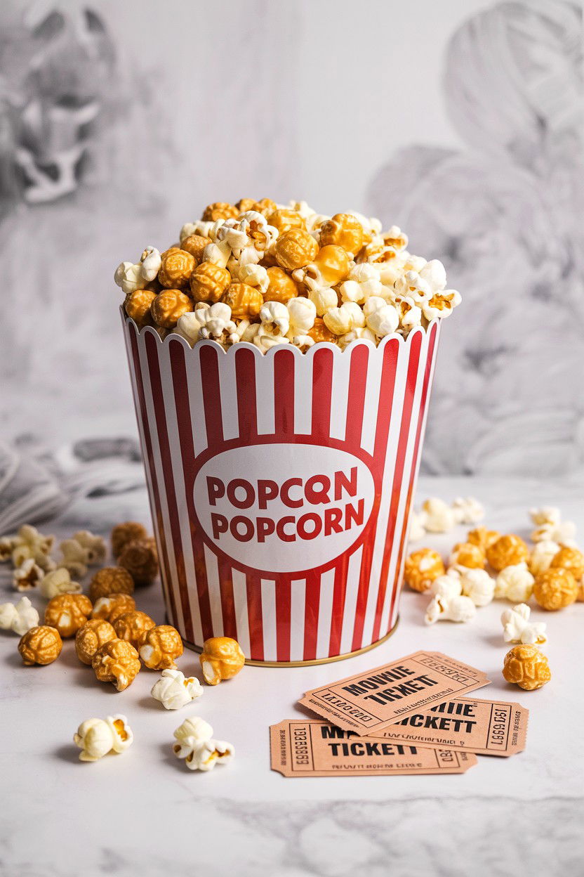 Gourmet Popcorn Tin - 25 Valentine's Day Gourmet Gift Basket Ideas