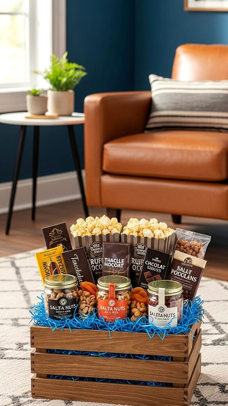 Gourmet Snack Basket - 25 valentine's day ideas for him