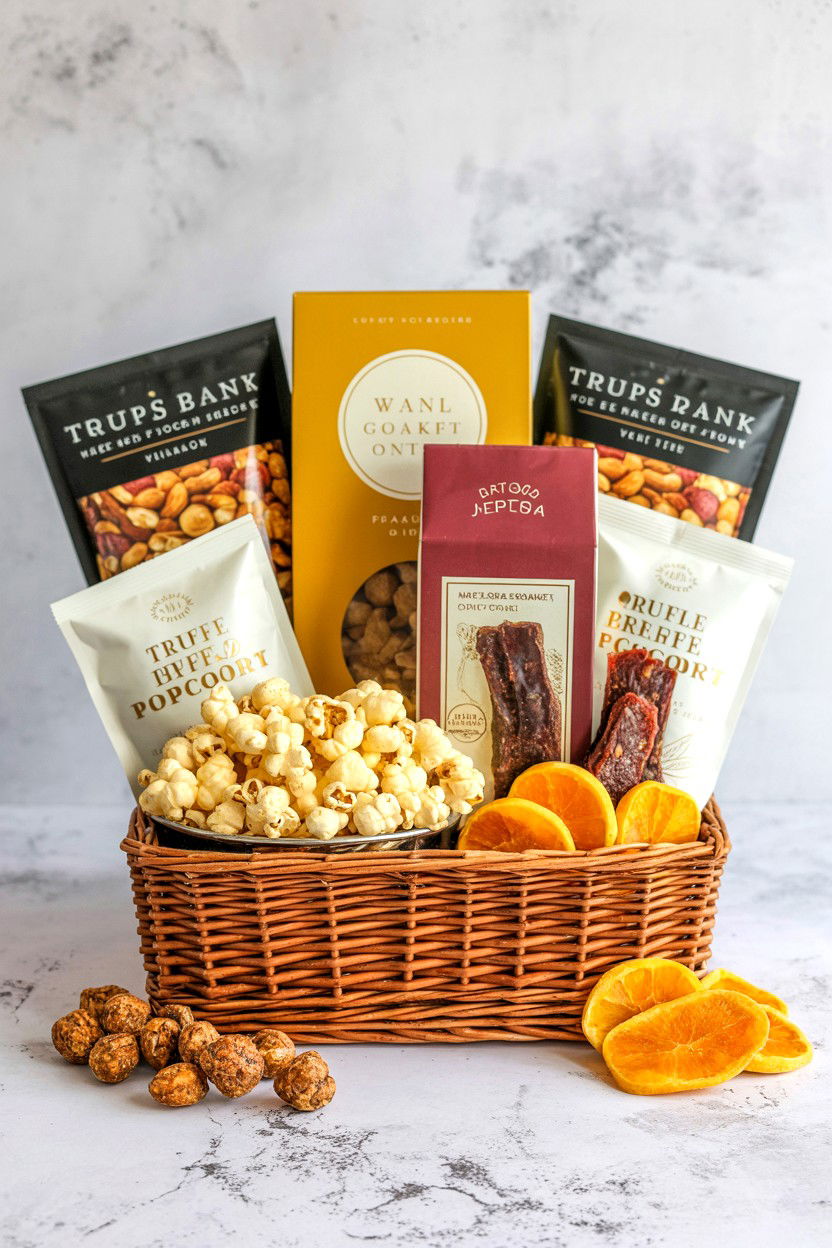 Gourmet Snack Gift Basket - 25 Valentine's Day Gift Basket Ideas