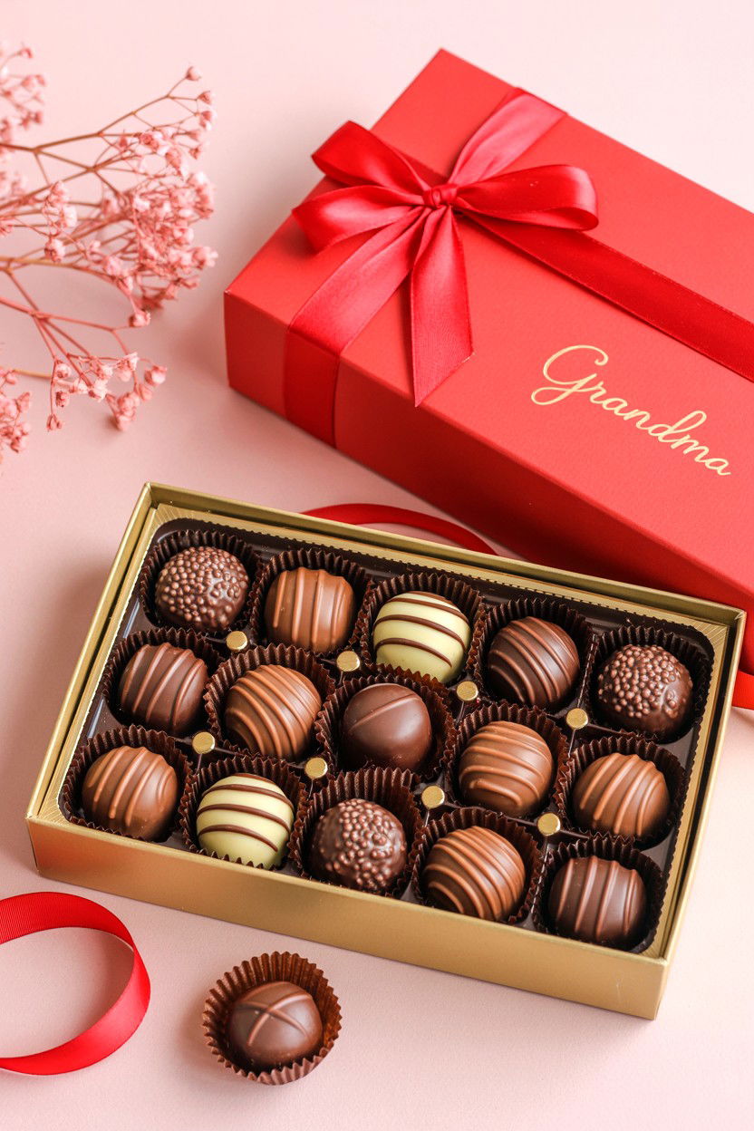 Gourmet chocolate box - 25 Valentine's Day Gifts for Grandma