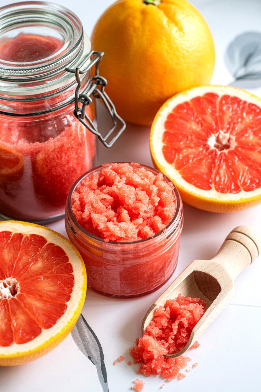 Grapefruit Body Scrub - 25 Valentine's Day Aromatherapy Ideas
