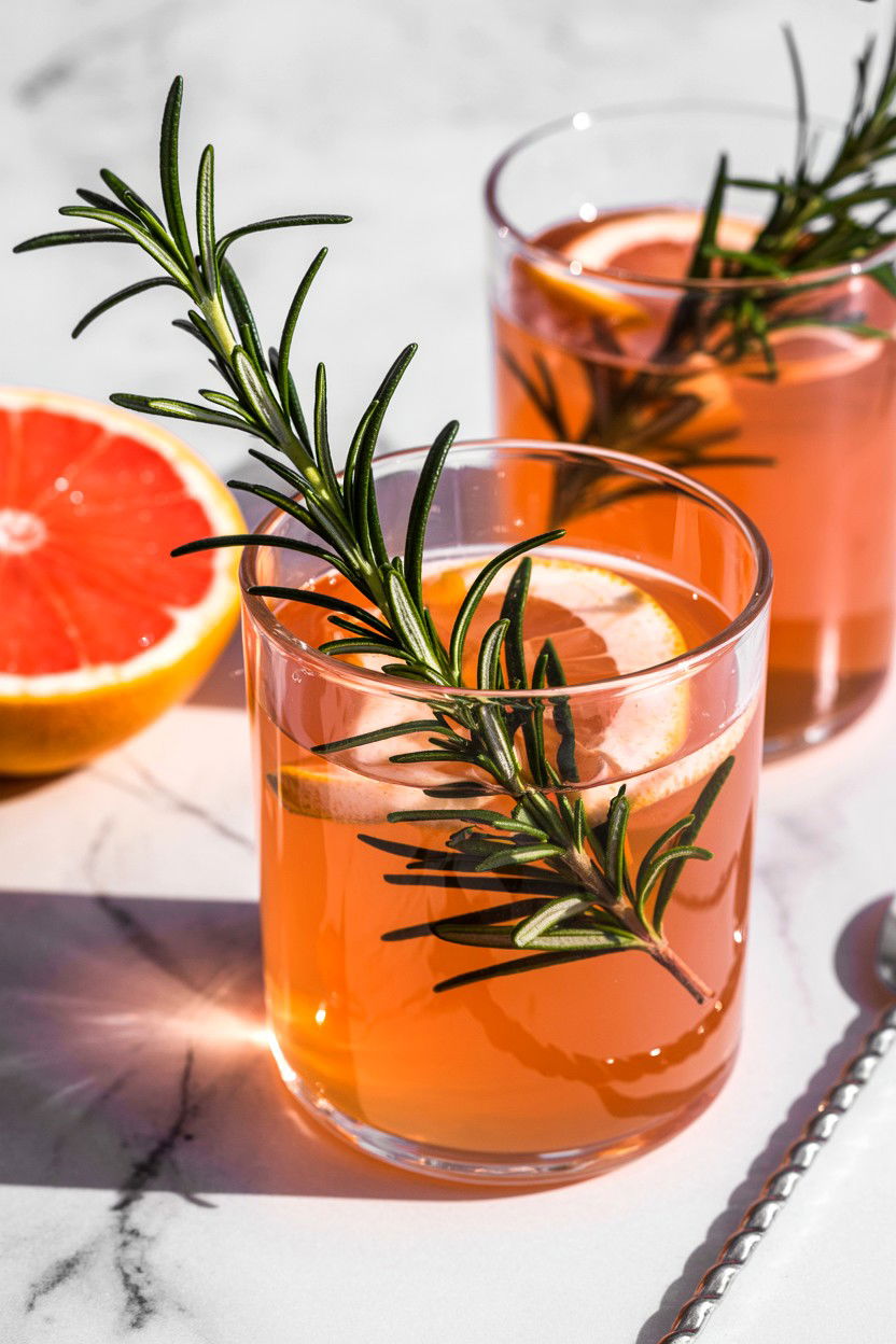 Grapefruit Rosemary Hot Toddy - 25 Valentine's Day Hot Toddy Ideas