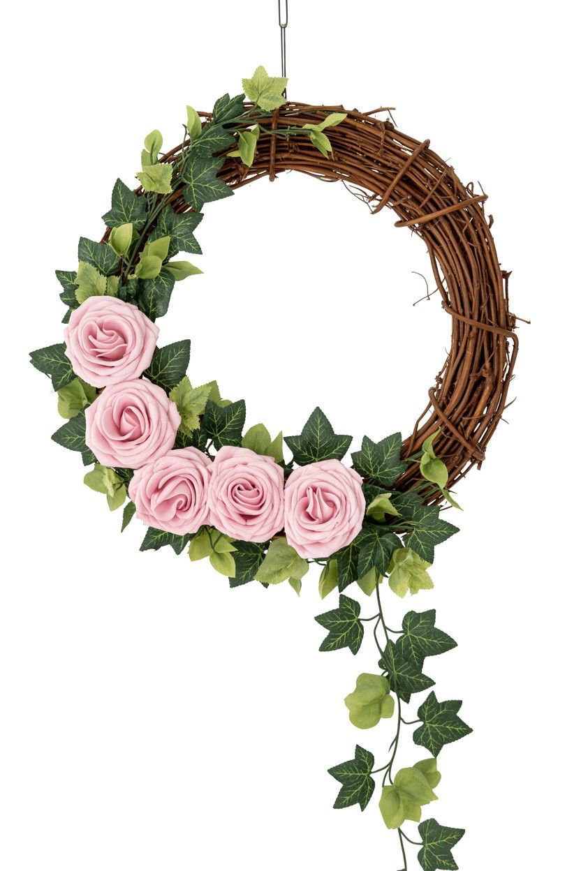 Grapevine Rose Wreath - 25 Rose Valentine's Day Wreath Ideas