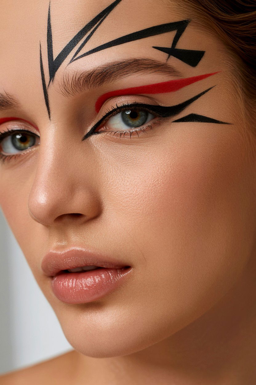 Graphic Eyeliner - 25 Bold Valentine's Day Makeup Ideas