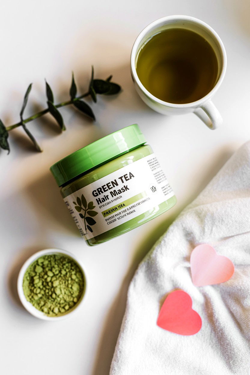 Green Tea Hair Mask - 25 Valentine's Day Hair Mask Ideas