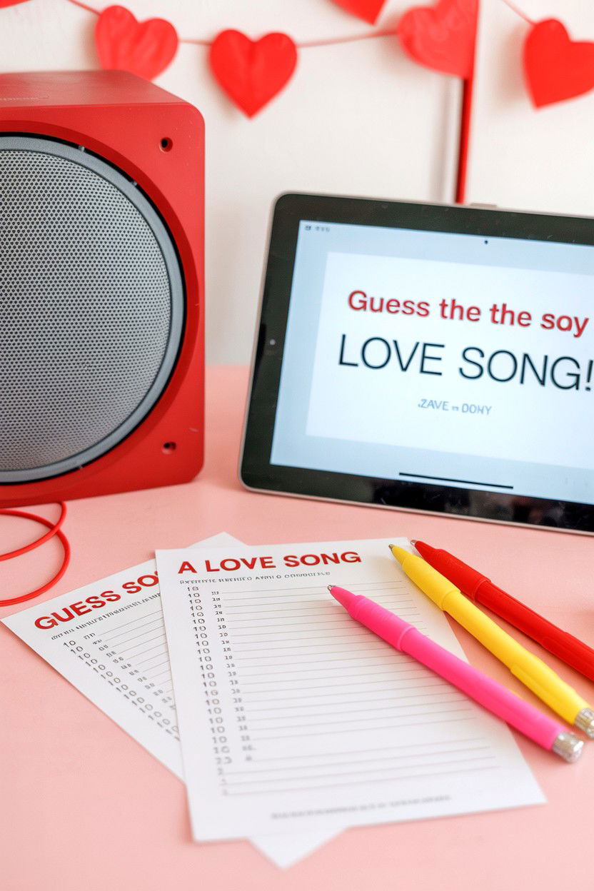 Guess The Love Song - 25 Valentine's Day Party Activity Ideas