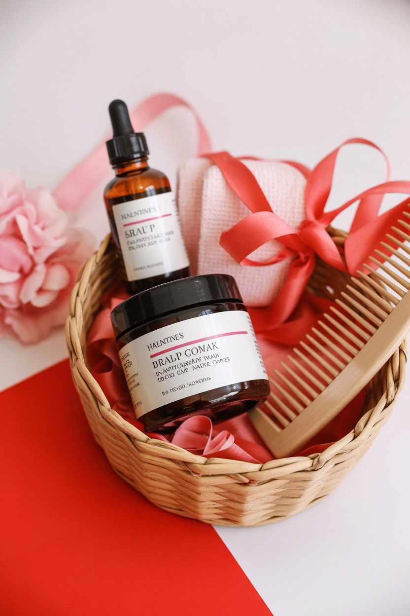 Hair Care Treatment Set - 25 Valentine's Day Self Care Gift Basket Ideas