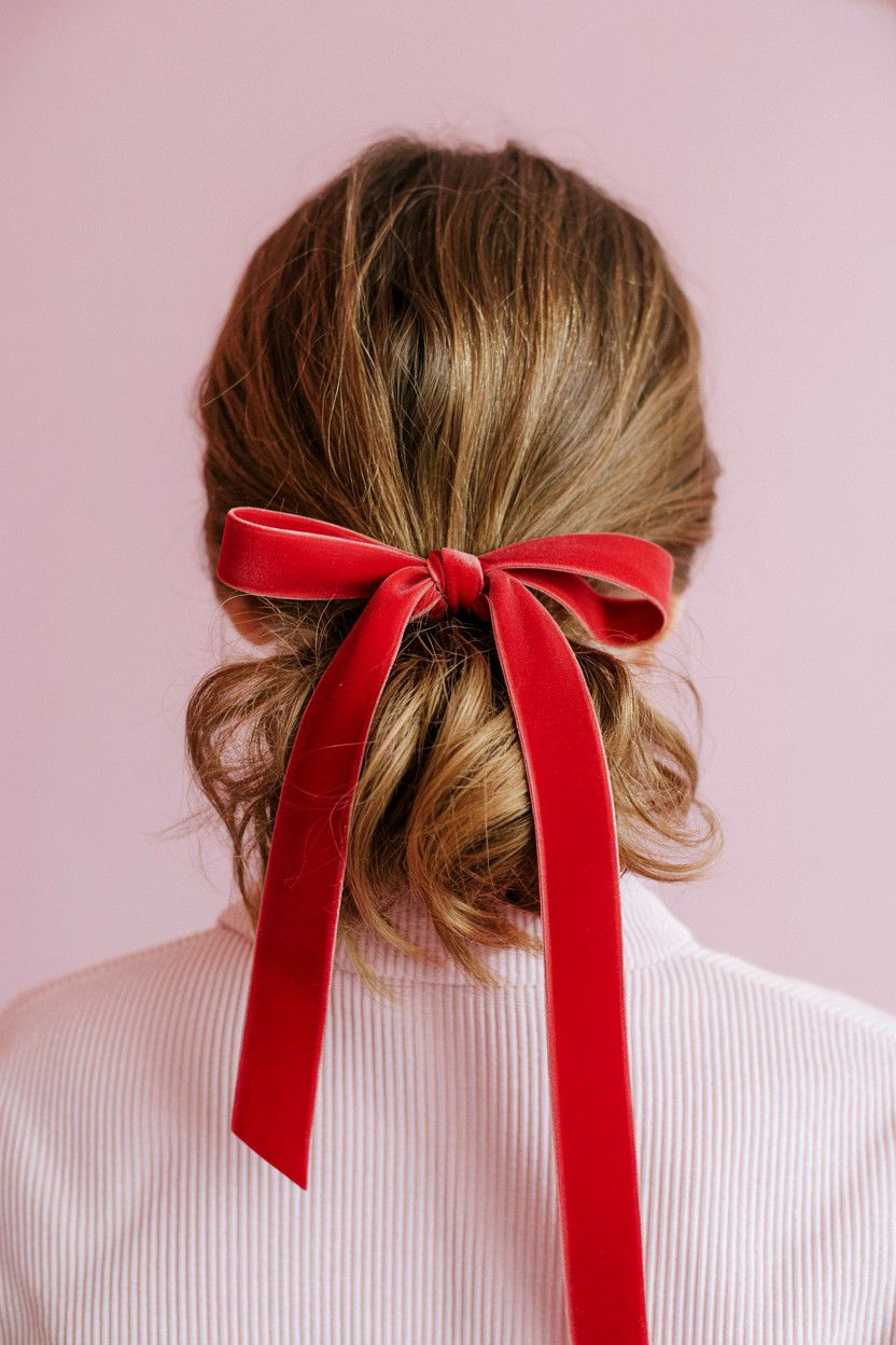 Hair Ribbon Style - 25 Valentine's Day Blowout Ideas
